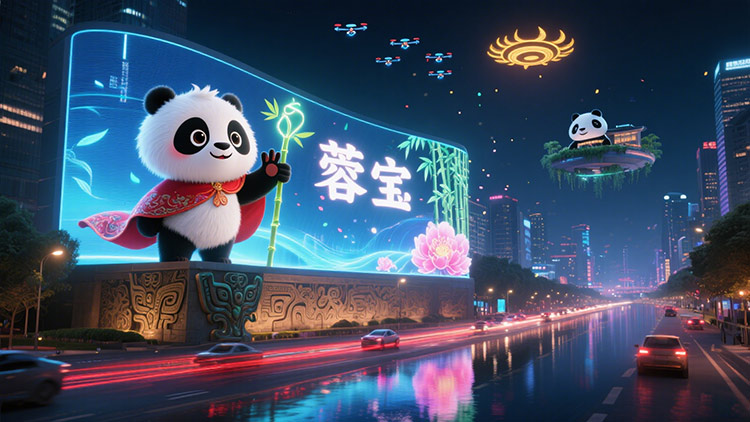 成都LED顯示屏與城市IP打造：從&ldquo;蓉寶&rdquo;到&ldquo;熊貓基地&rdquo;的視覺敘事